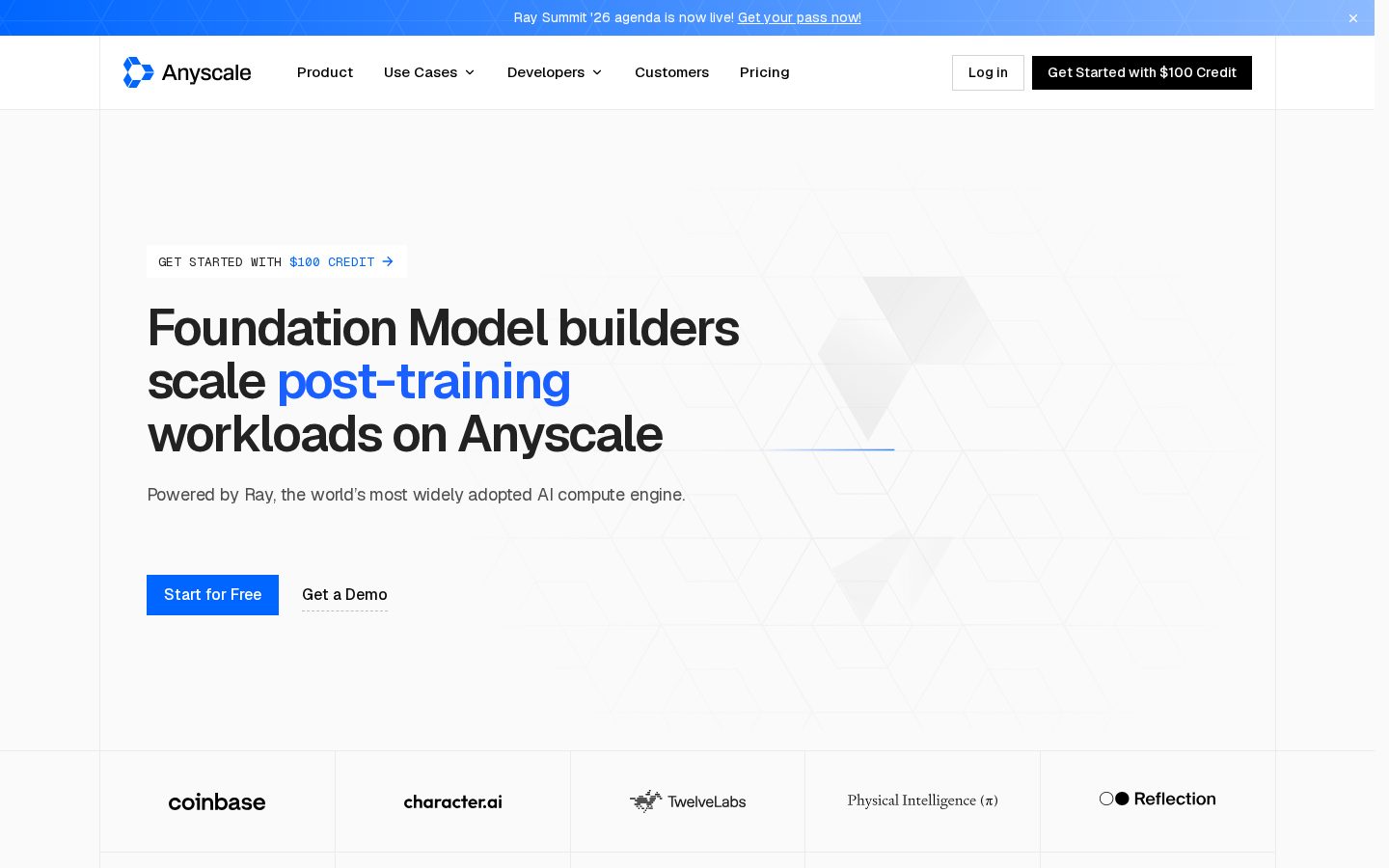 Anyscale Homepage