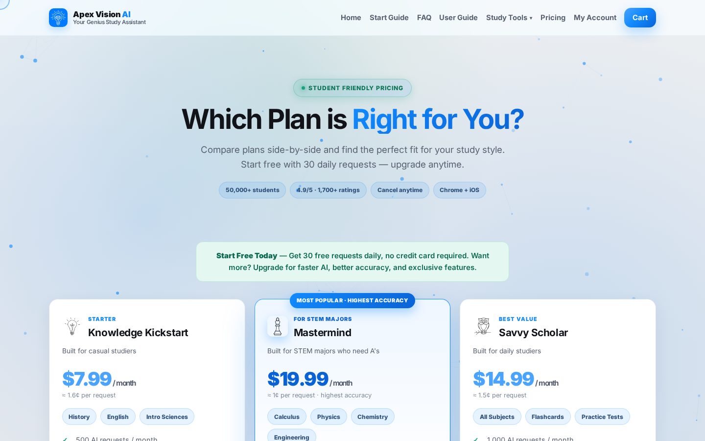 Apex Vision AI Pricing