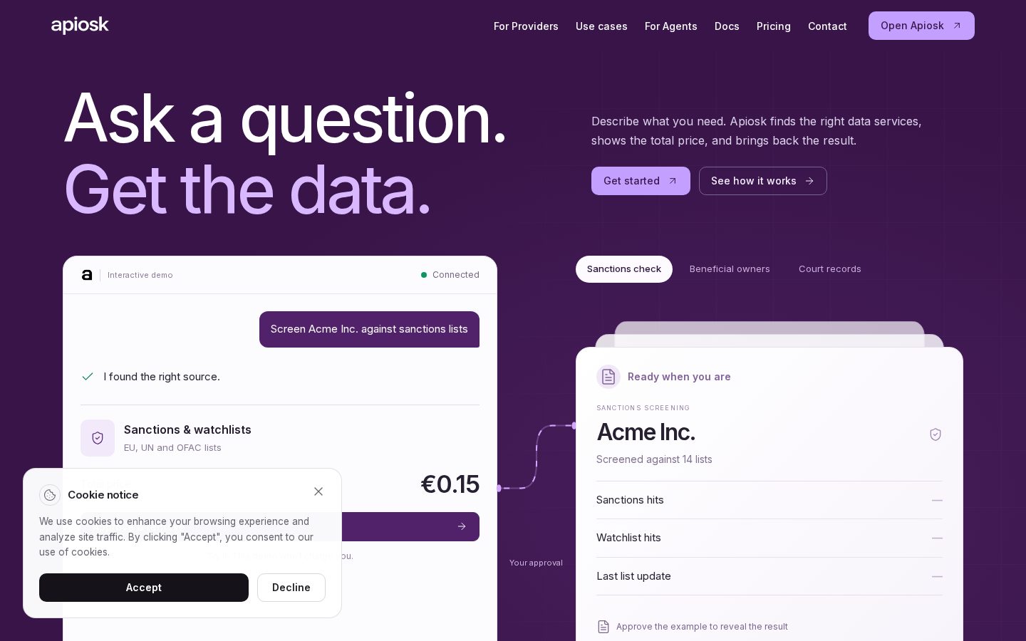 Apiosk Homepage