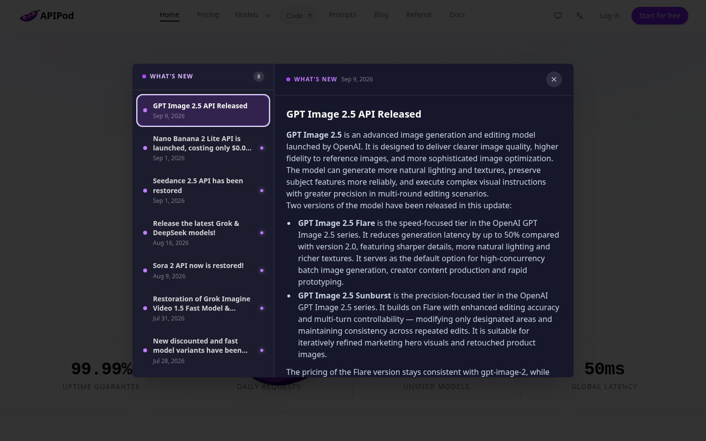 APIPod Homepage