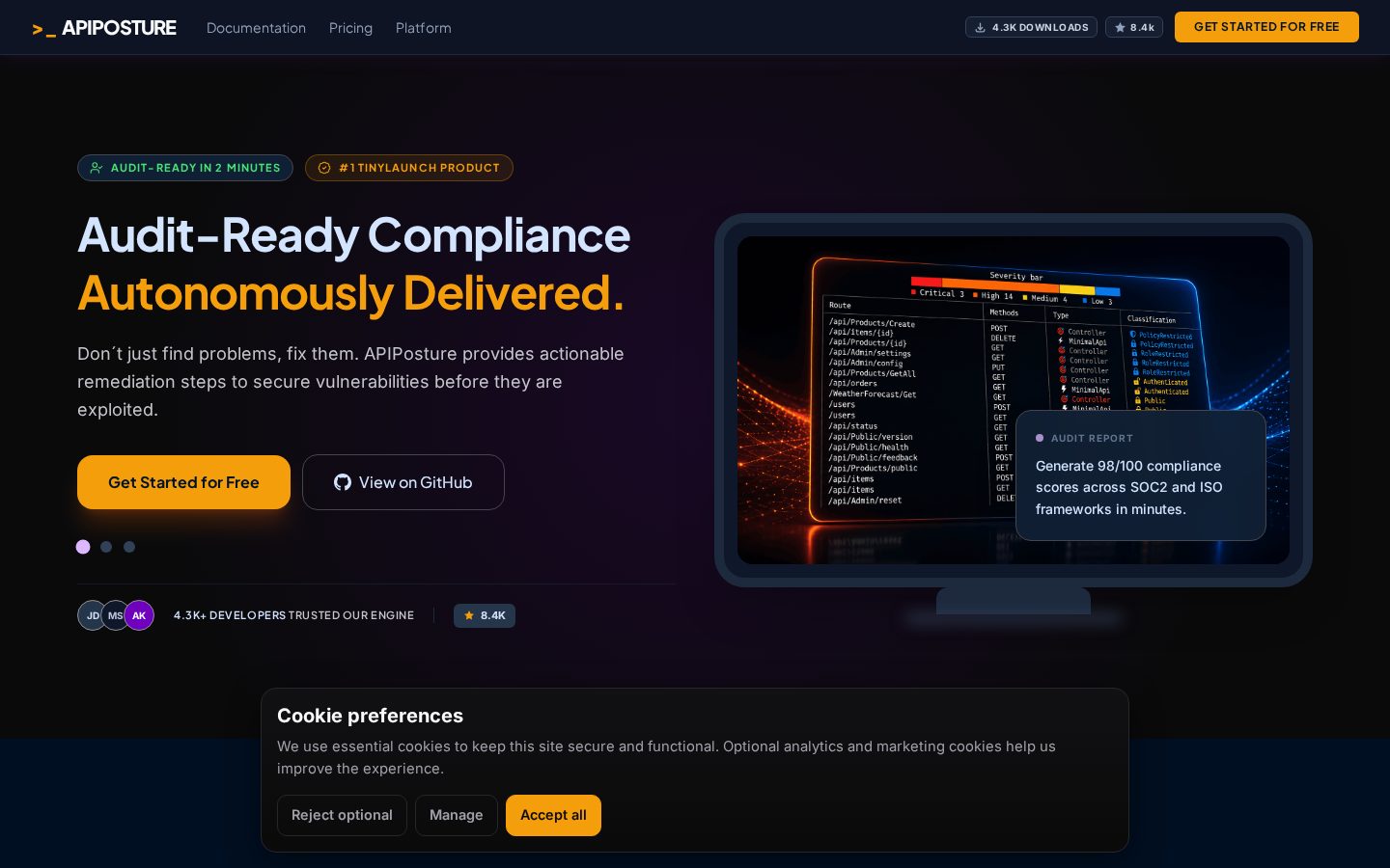 ApiPosture Homepage