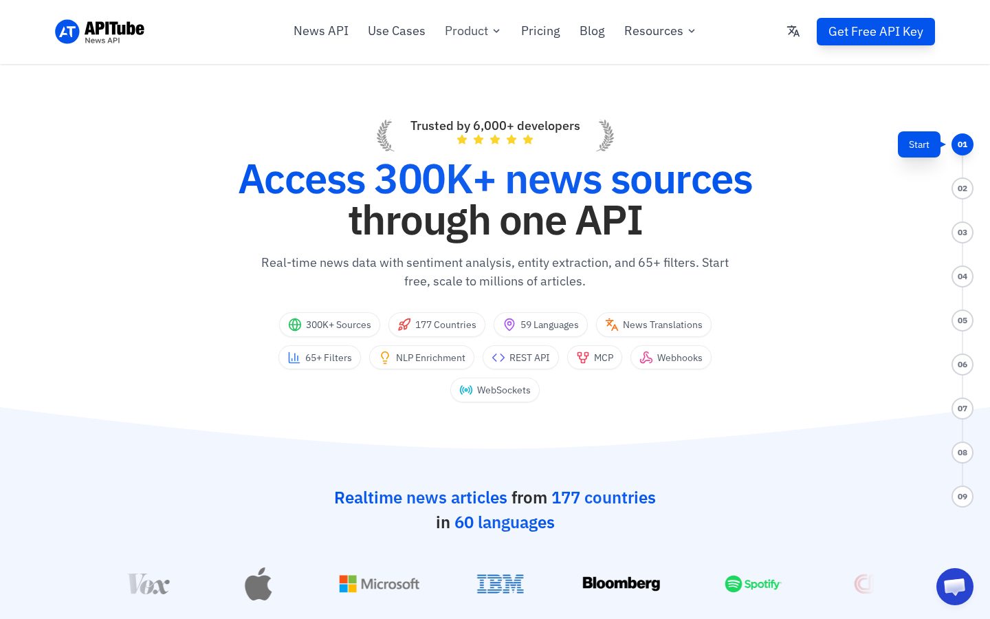 APITube Homepage