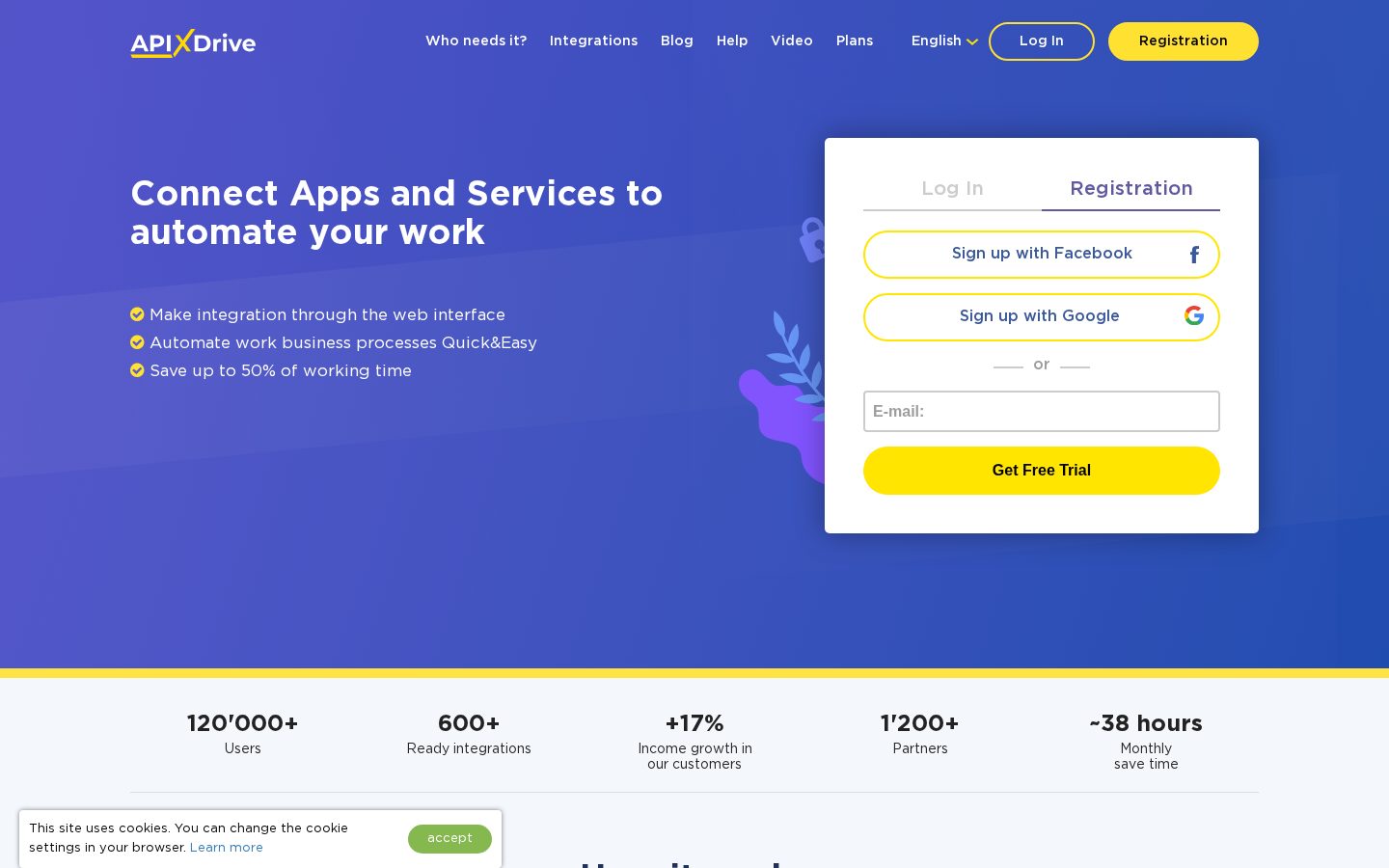 ApiX-Drive Homepage
