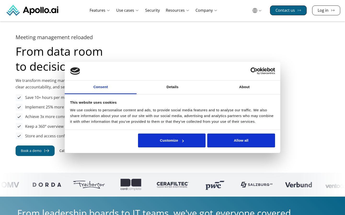 Apollo AI Homepage