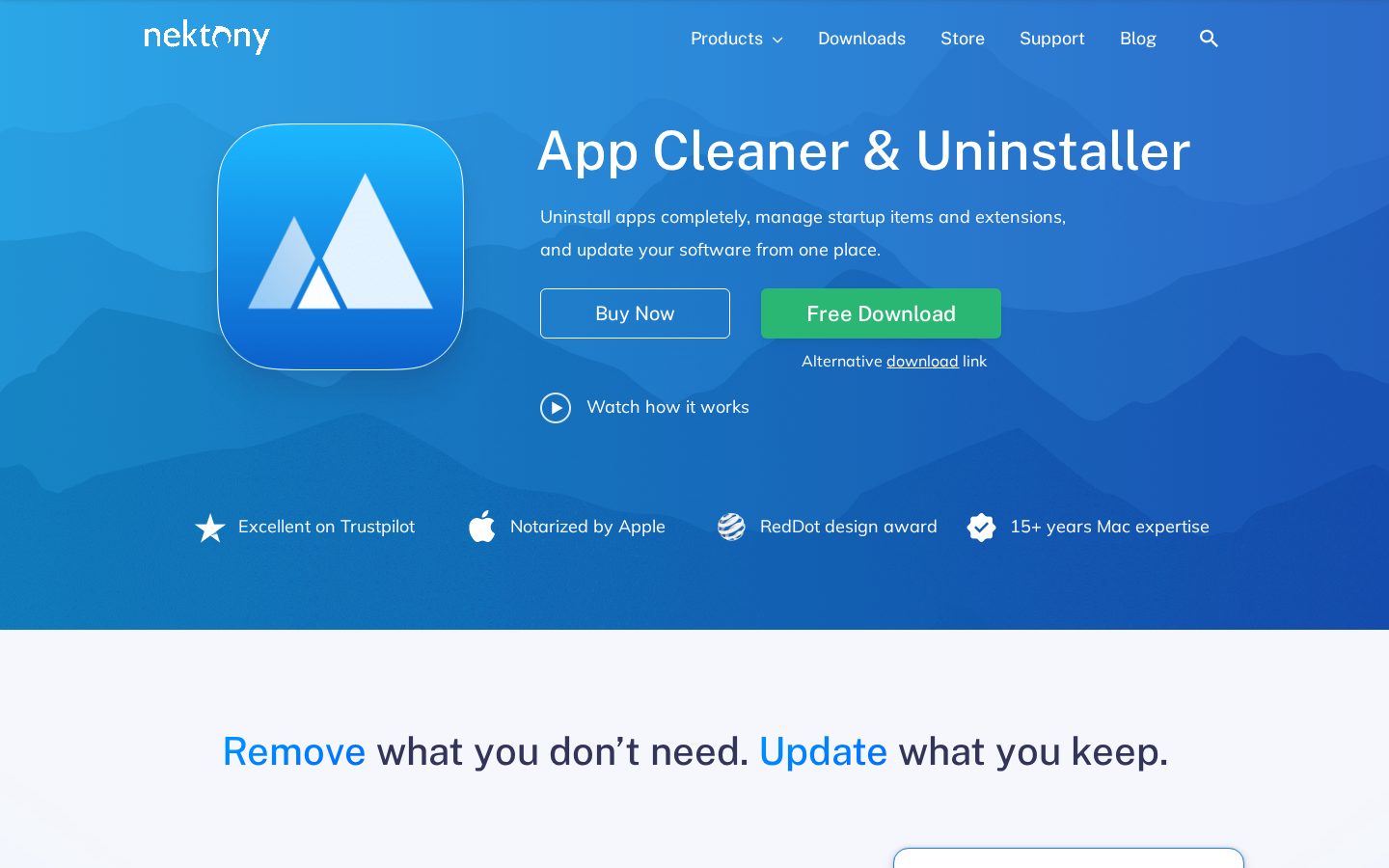 App Cleaner & Uninstaller 9.1 Homepage