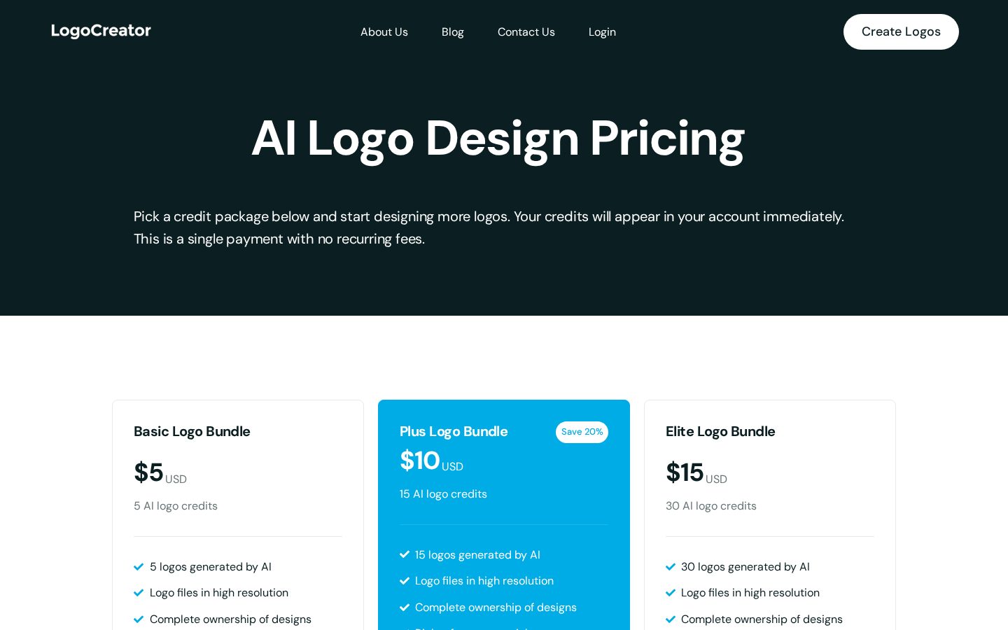 App Logo Creator Pricing