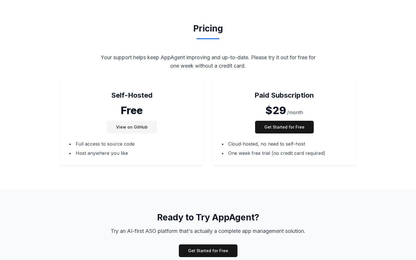 AppAgent Pricing