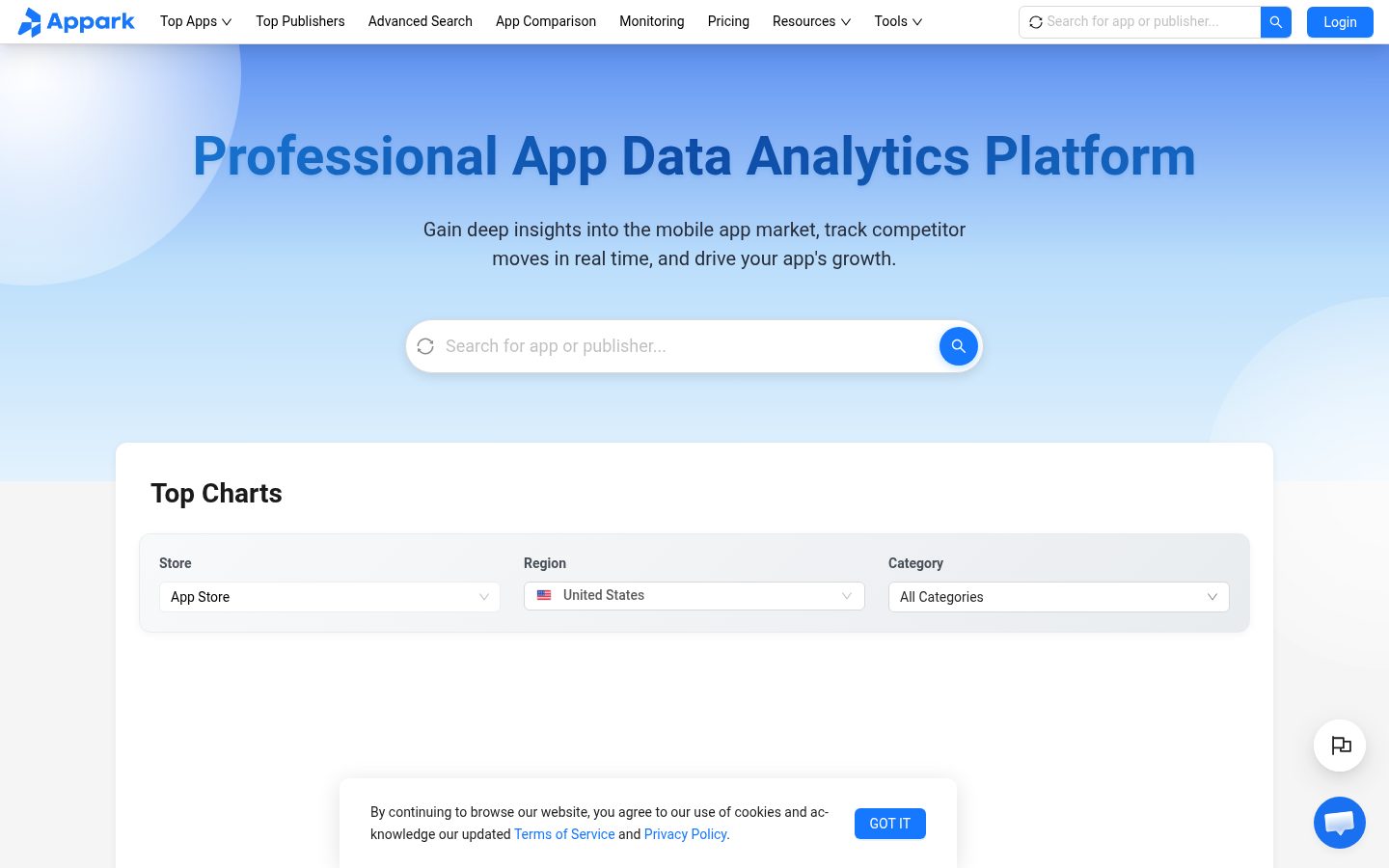 Appark Homepage