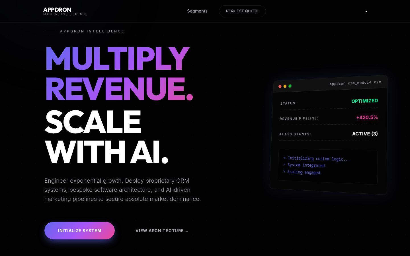 Appdron Homepage