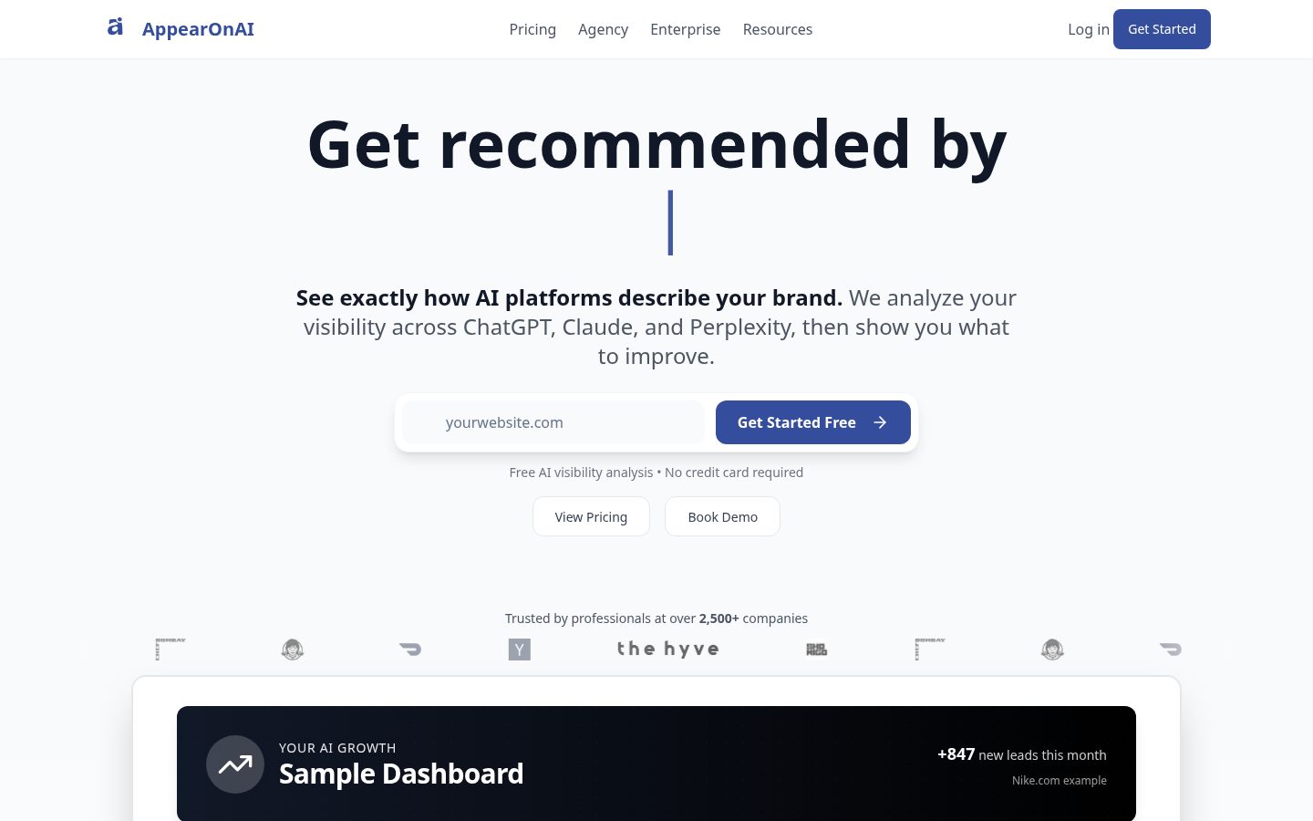 Appear Homepage