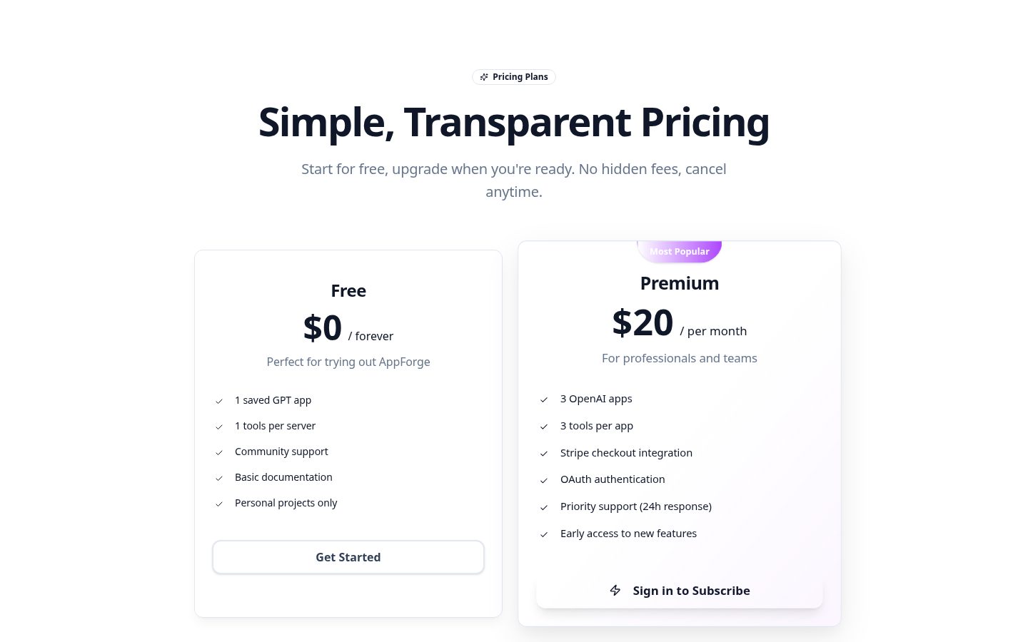 AppForge Pricing