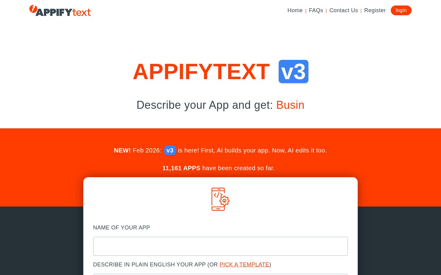 AppifyText Homepage