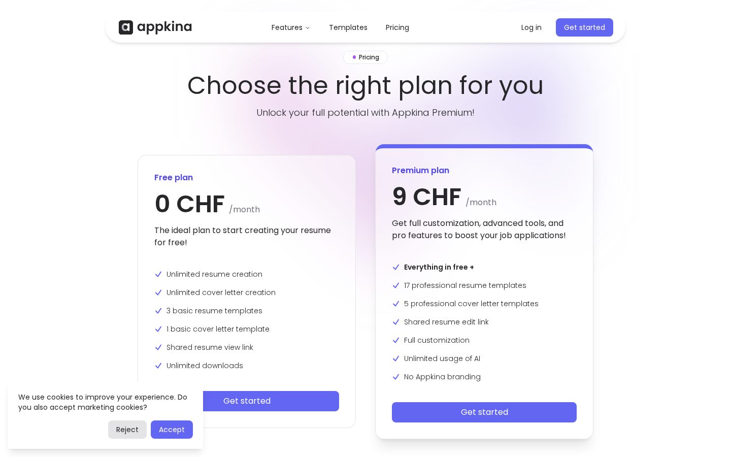 Appkina Pricing