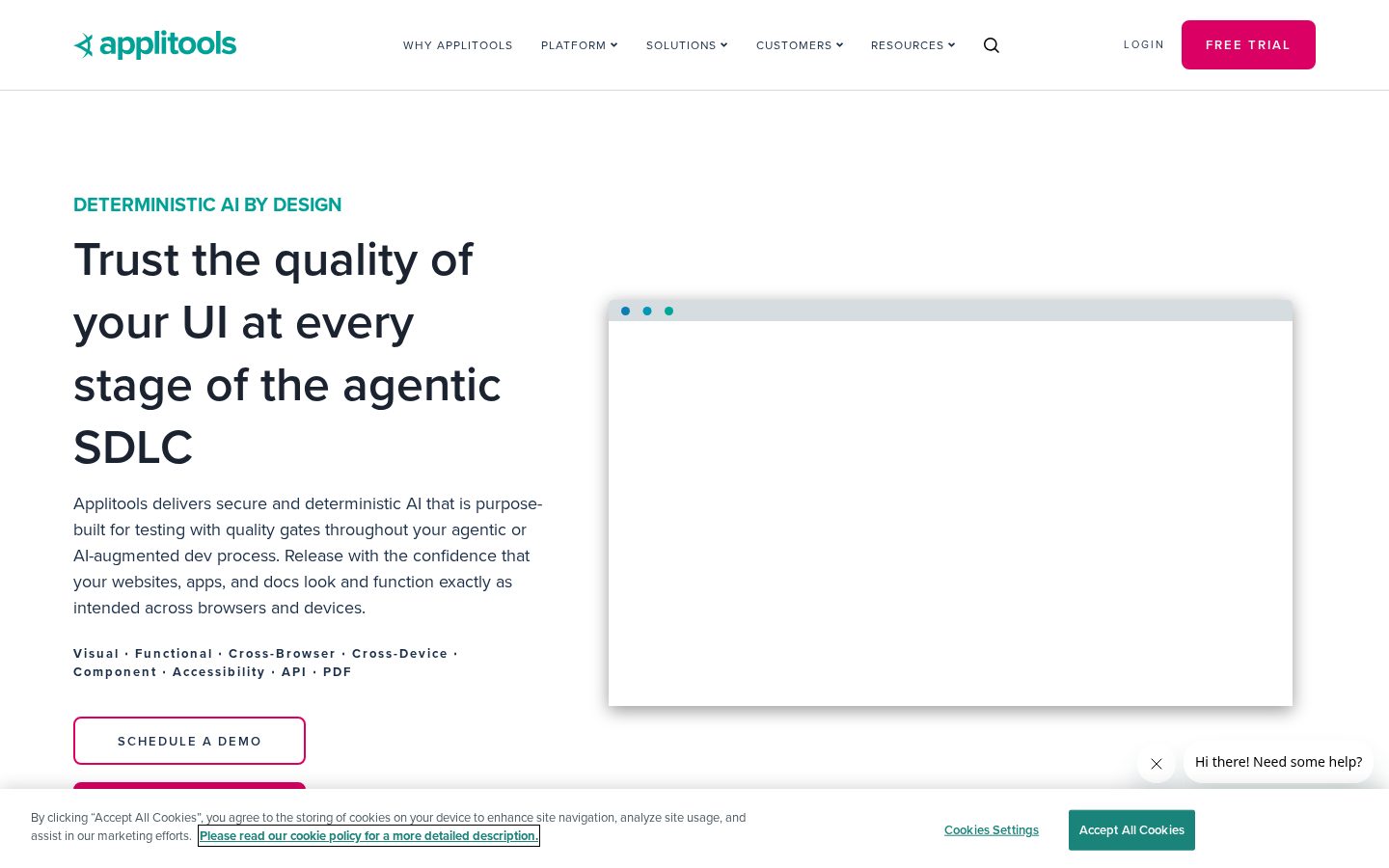 Applitools Homepage
