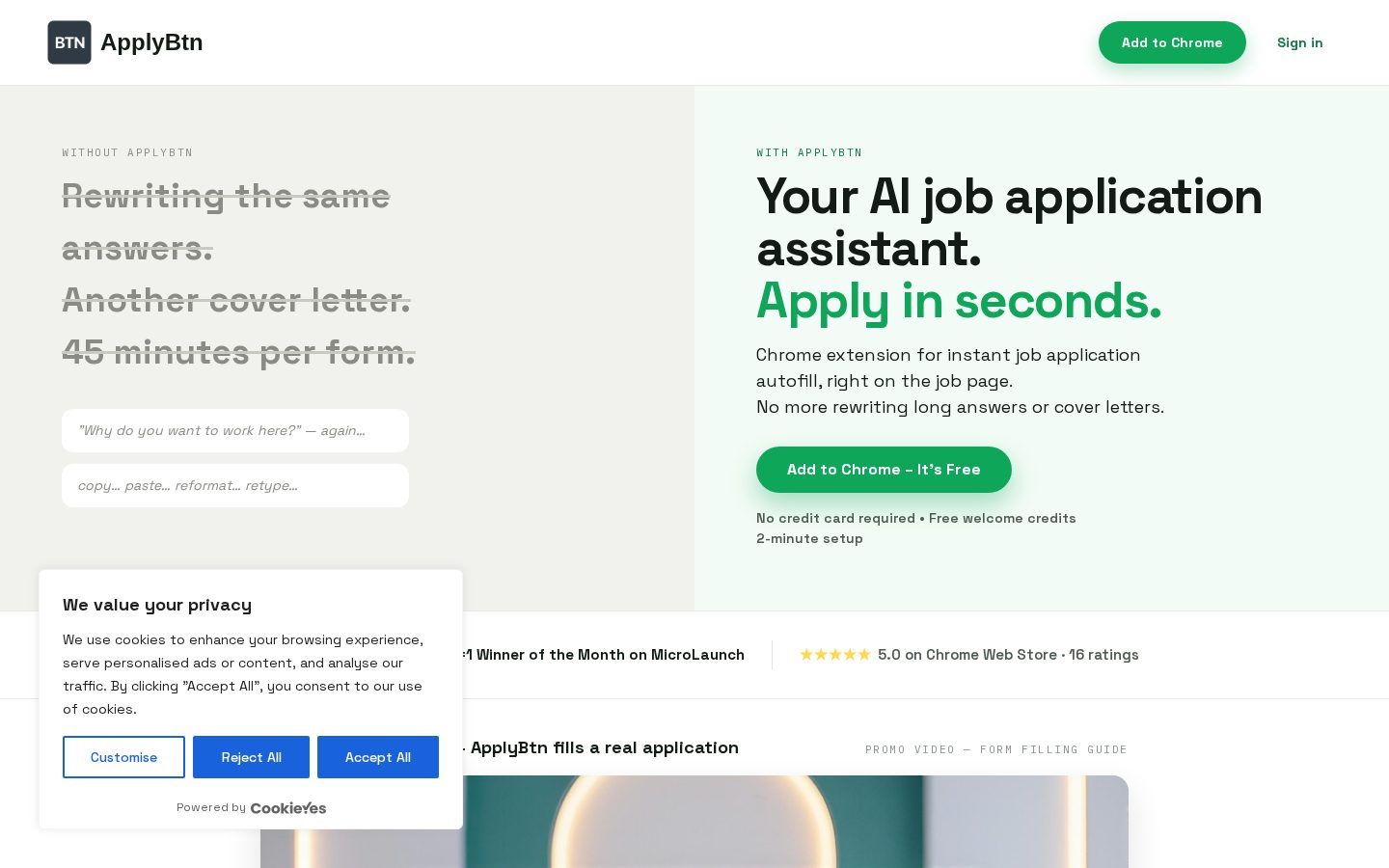 ApplyBtn Homepage