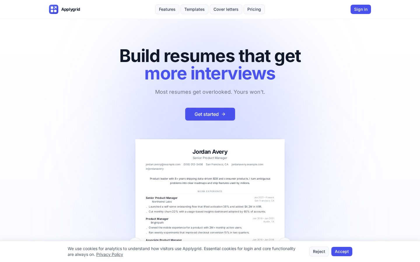 Applygrid Homepage