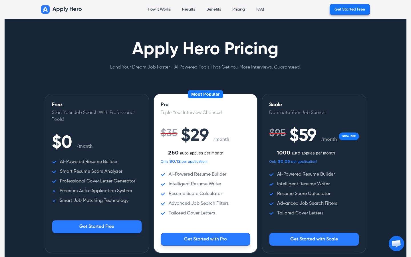 ApplyHero AI Pricing
