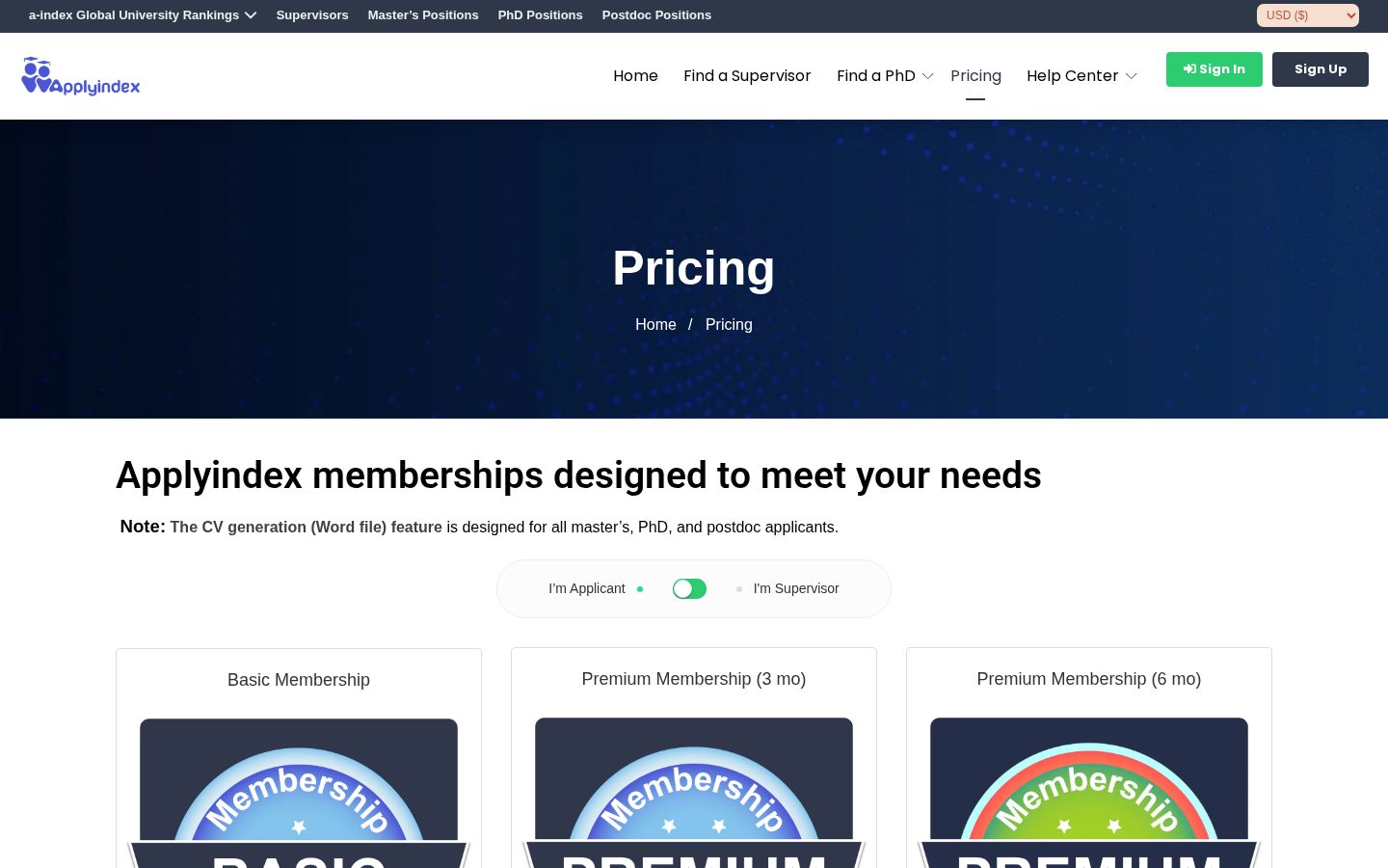 Applyindex Pricing