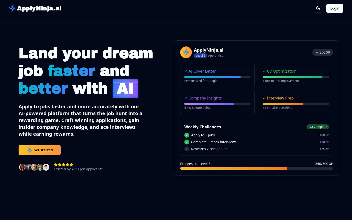 ApplyNinja.ai Homepage
