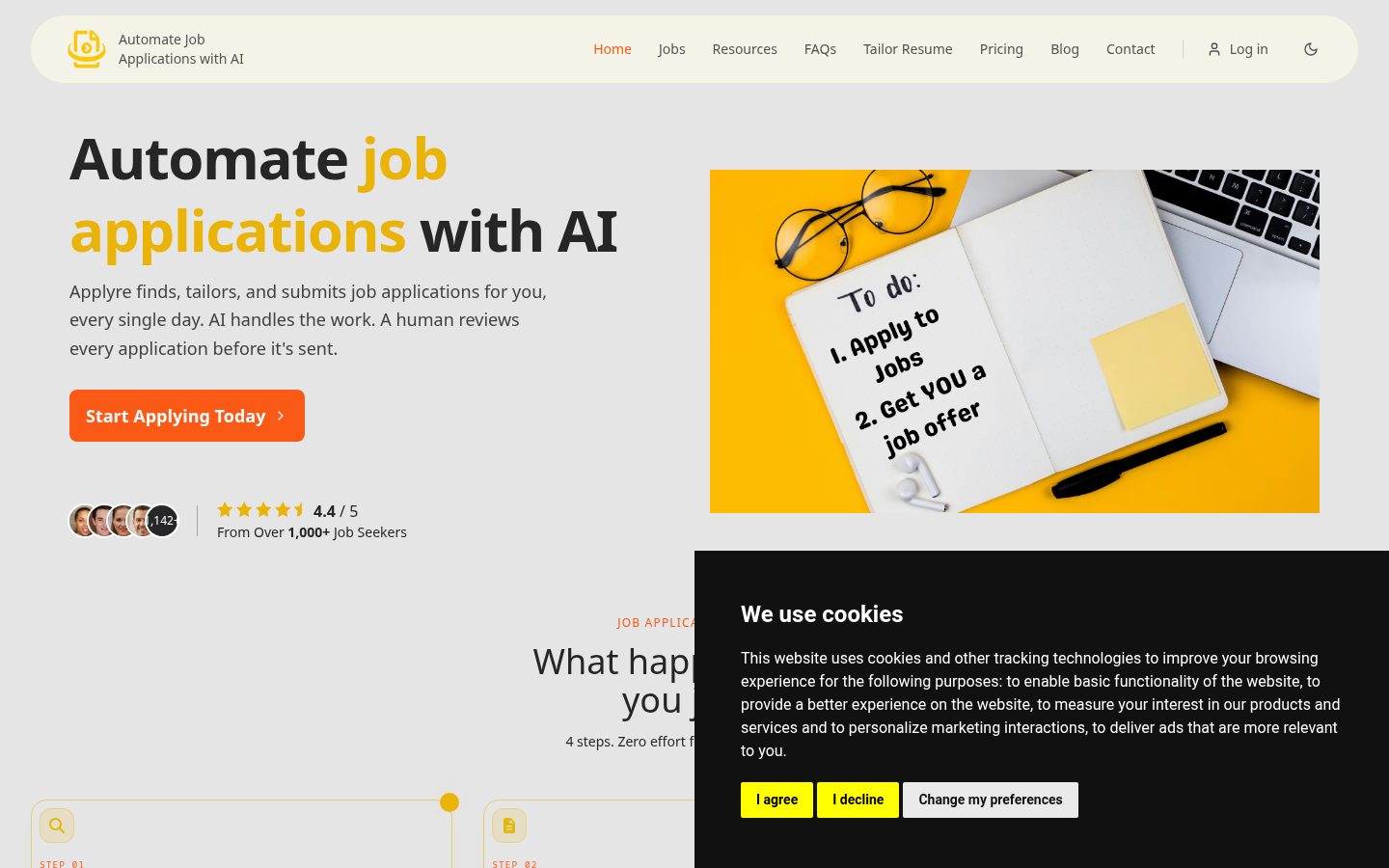 Applyre Homepage