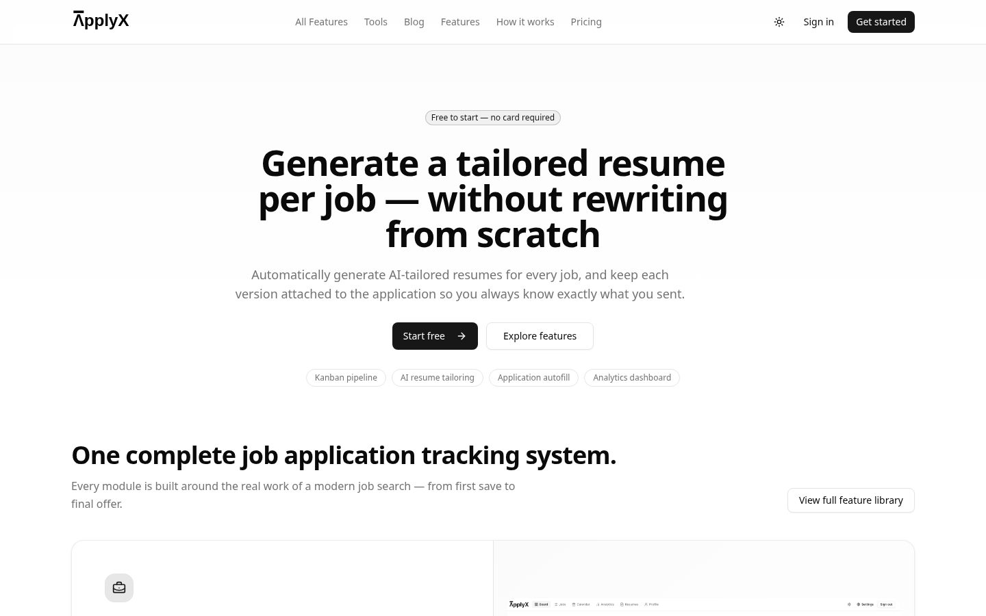 ApplyX Homepage
