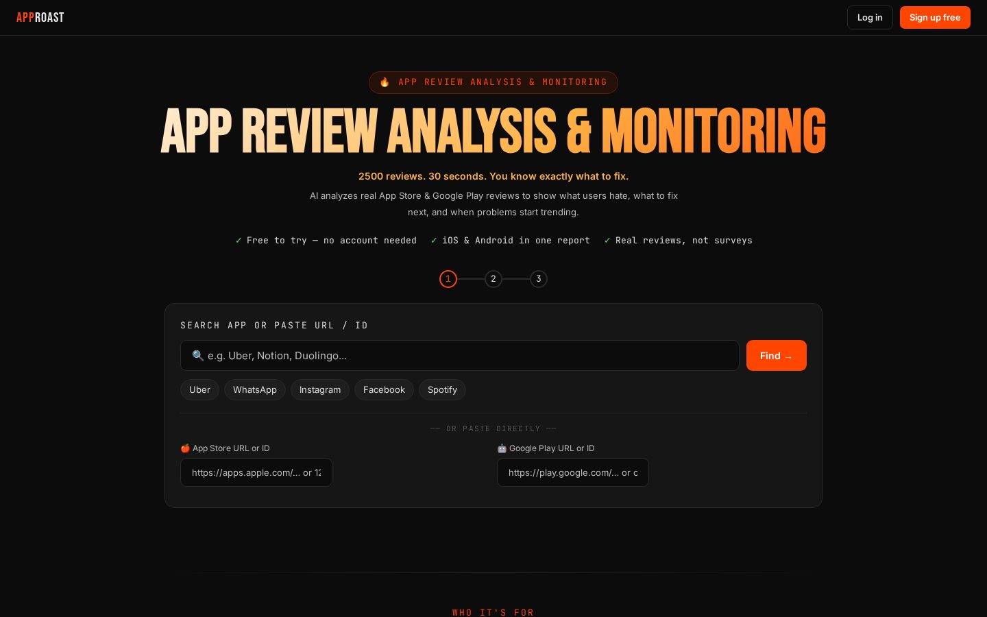 AppRoast Homepage