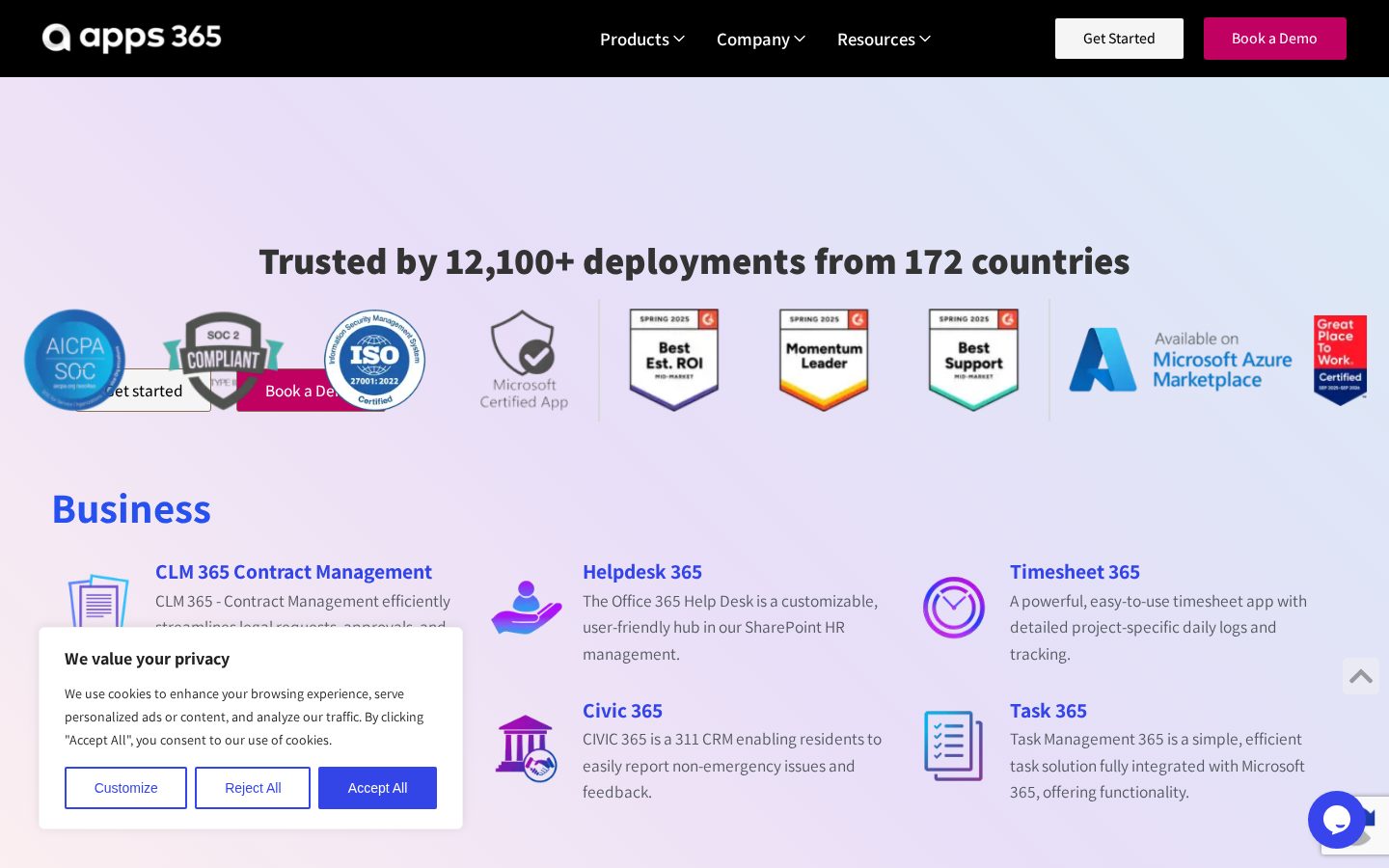 Apps365 Homepage