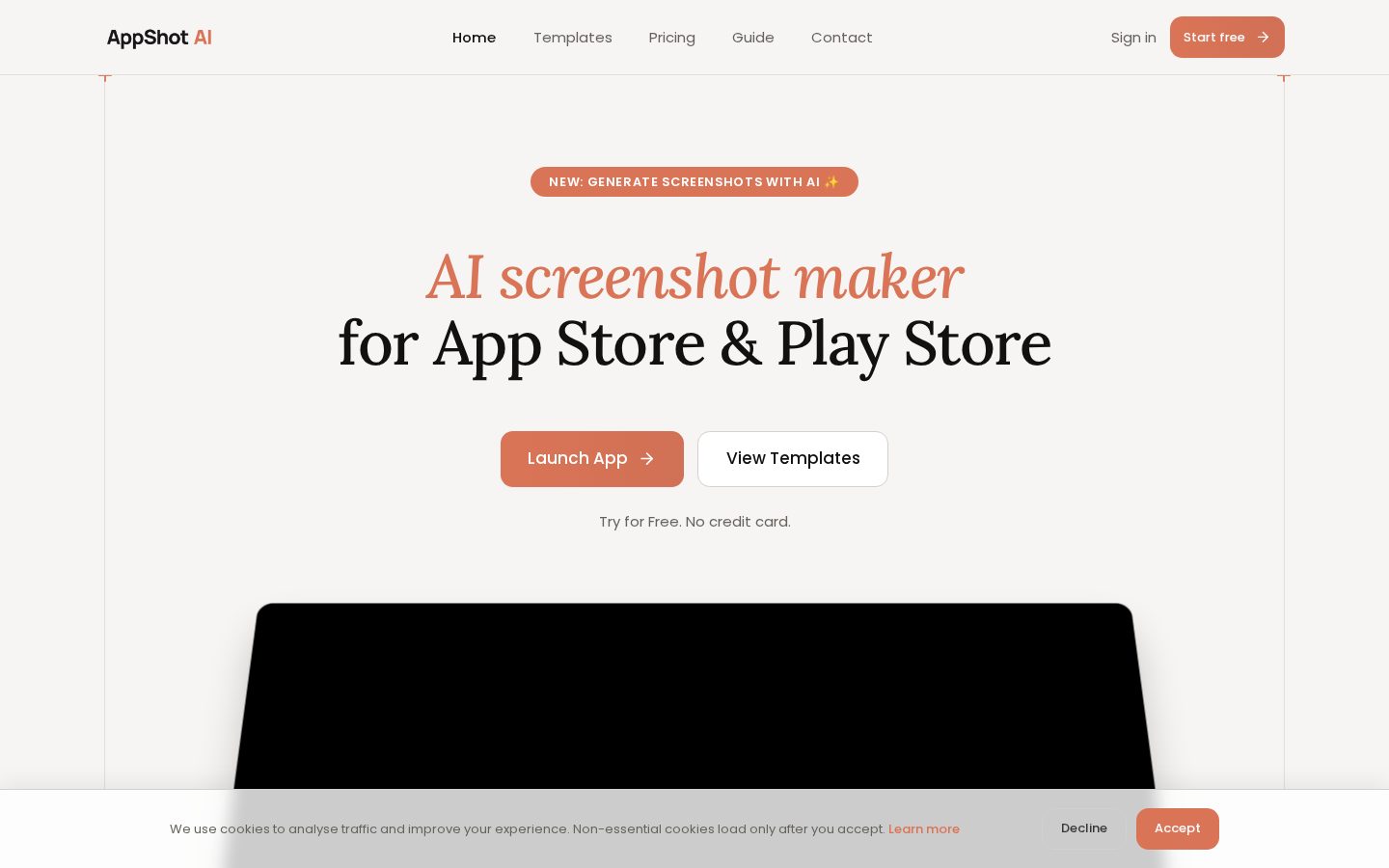 AppShot AI Homepage