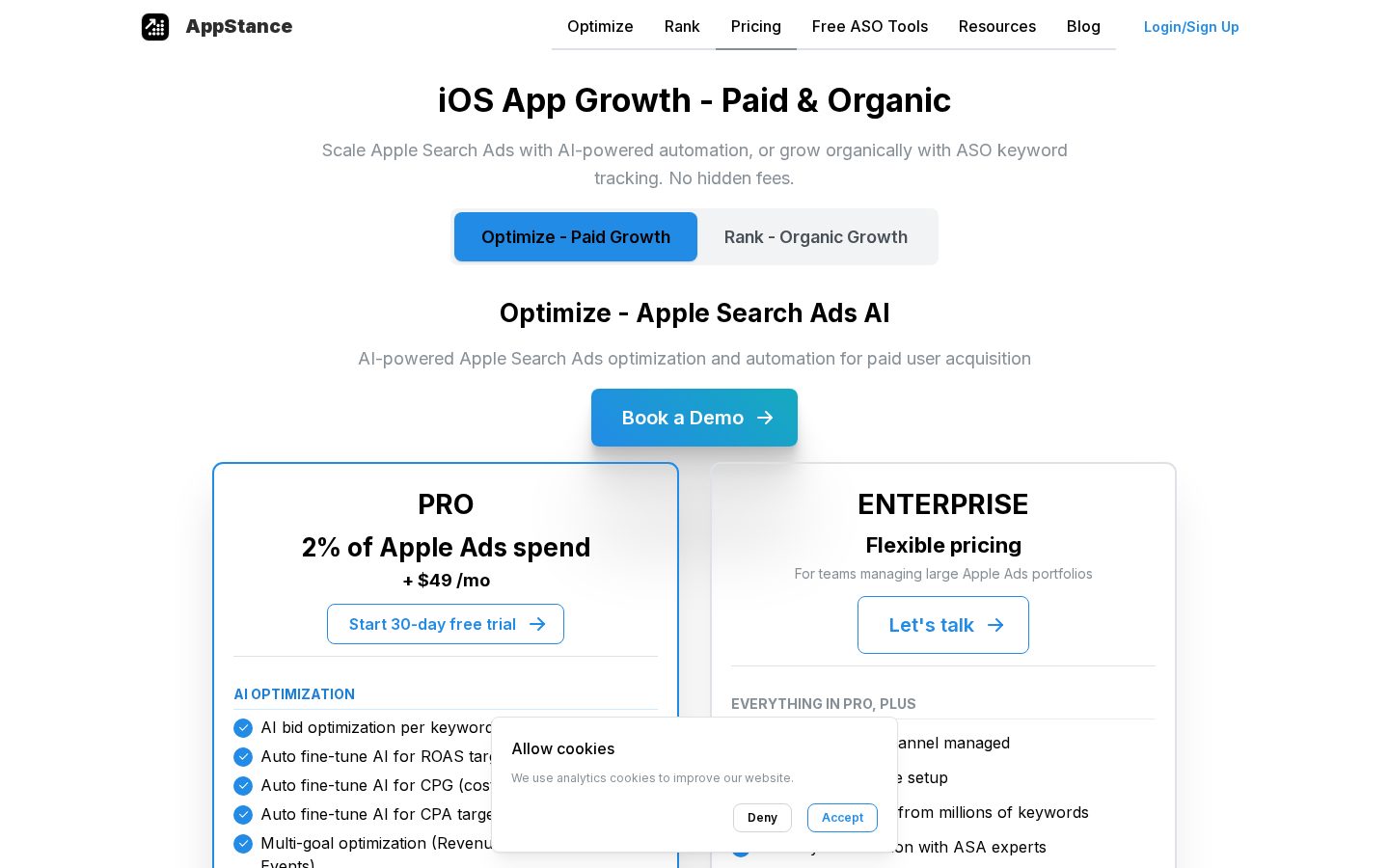 AppStance Pricing