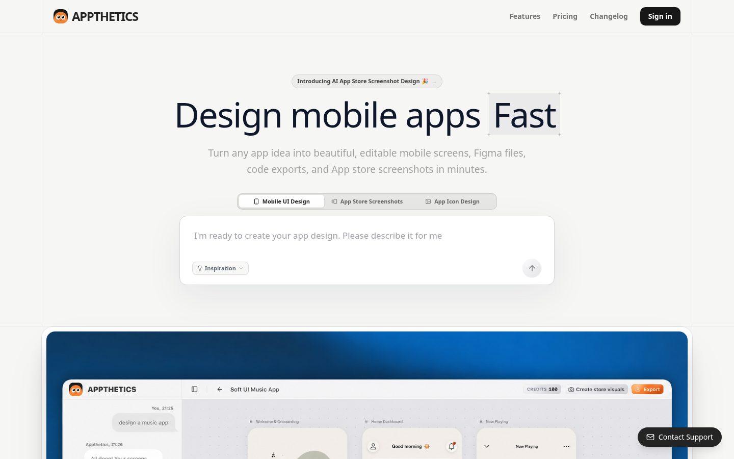 Appthetics Homepage