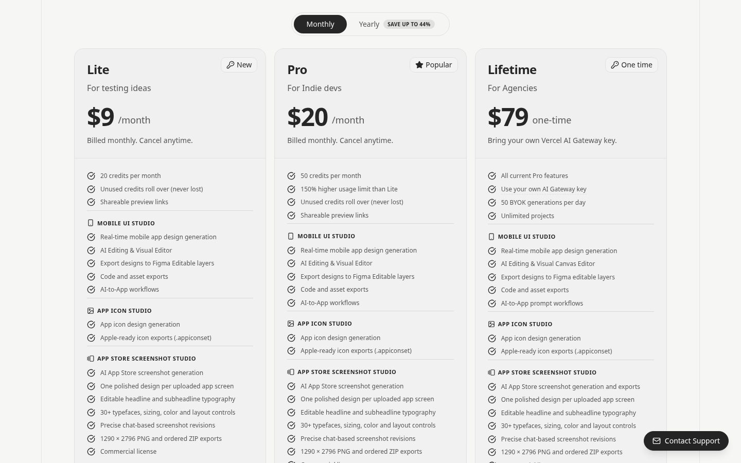 Appthetics Pricing