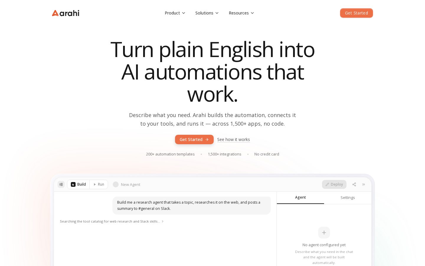 arahi Homepage