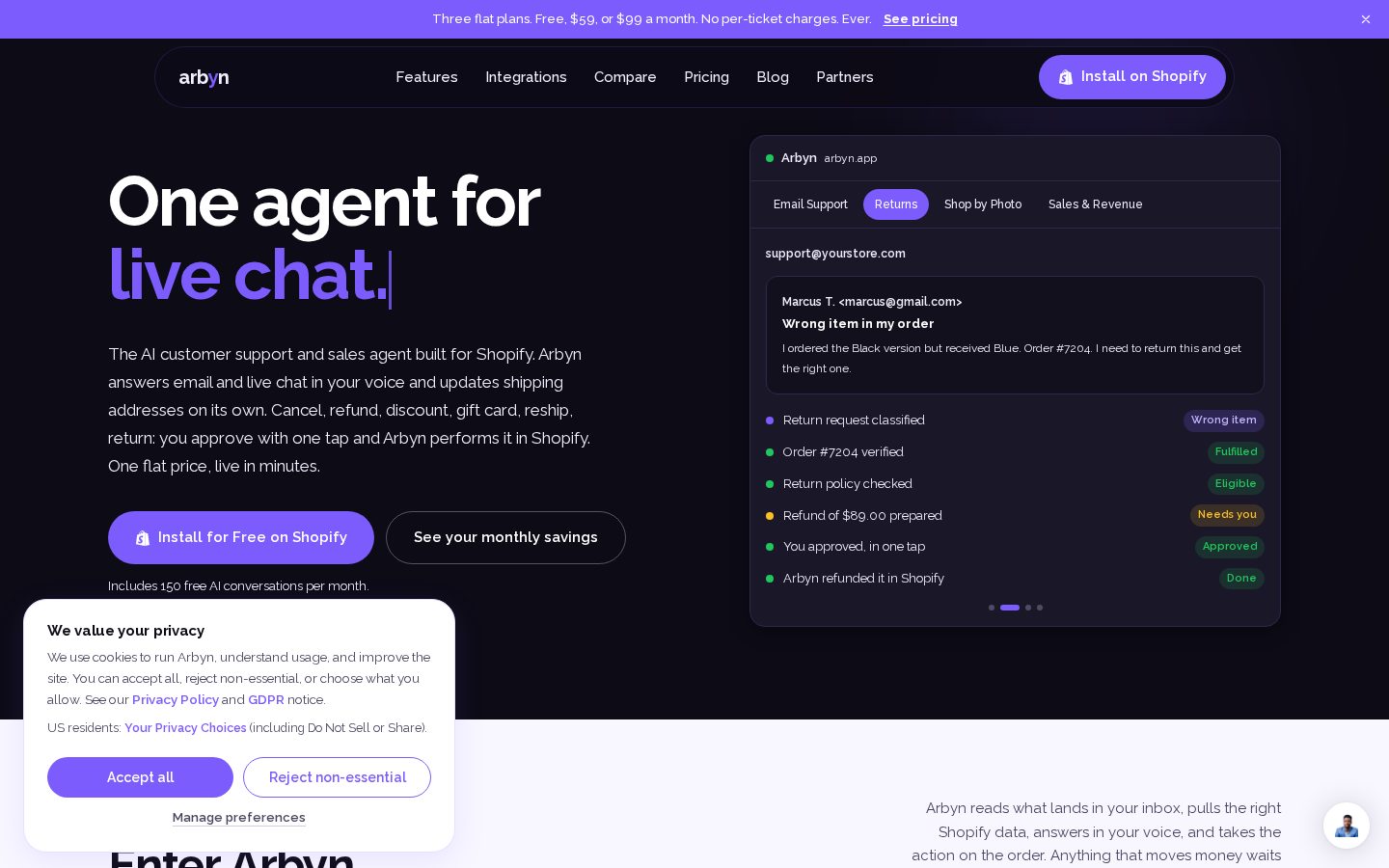 Arbyn Homepage