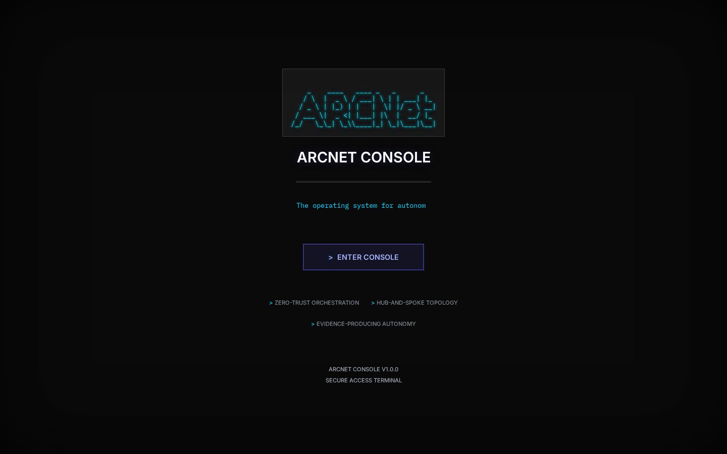 Arc Net Homepage
