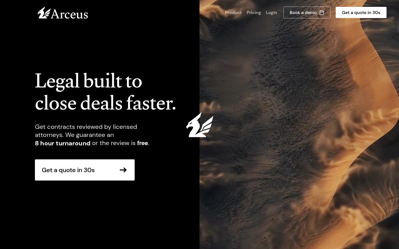 Arceus Legal Homepage
