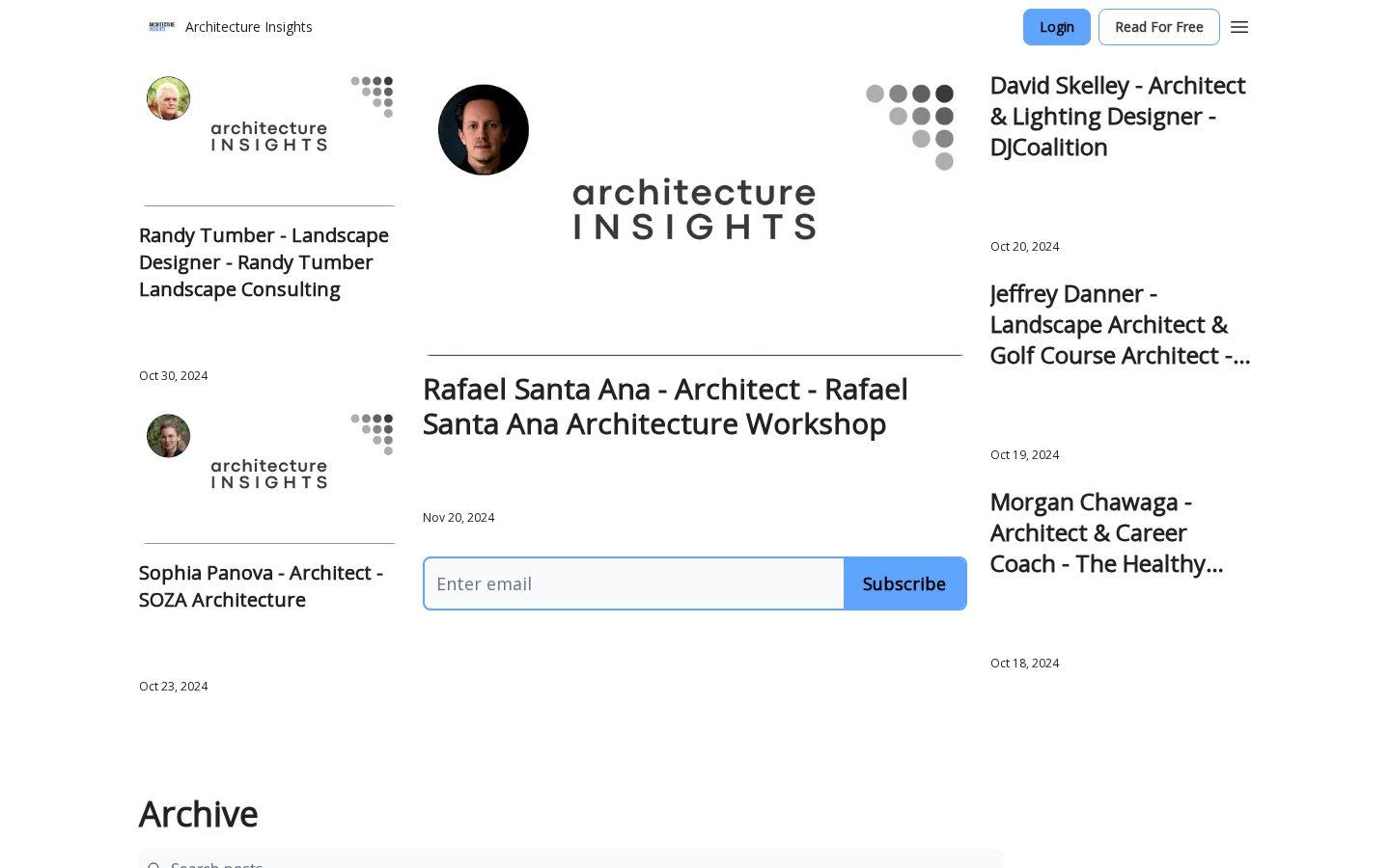 Architecture Insights Homepage