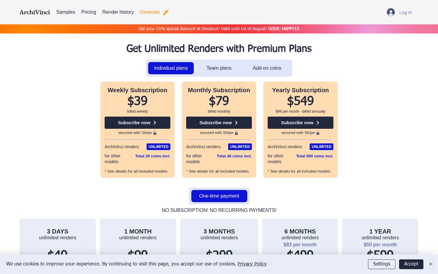 Archivinci Pricing