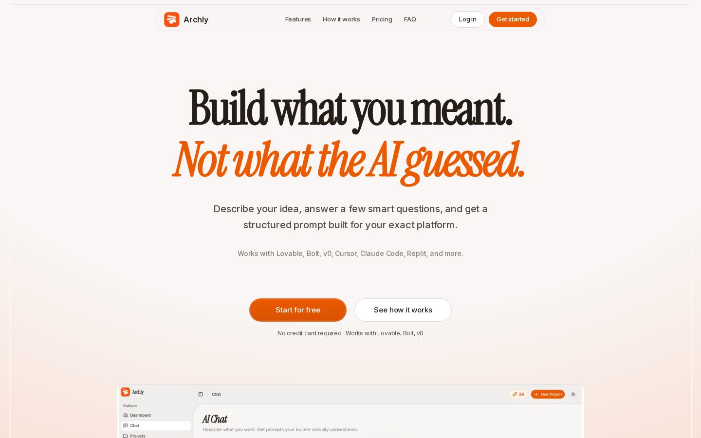 Archly Homepage
