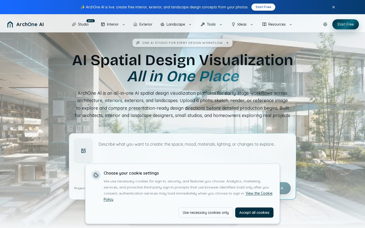 ArchOne AI Homepage