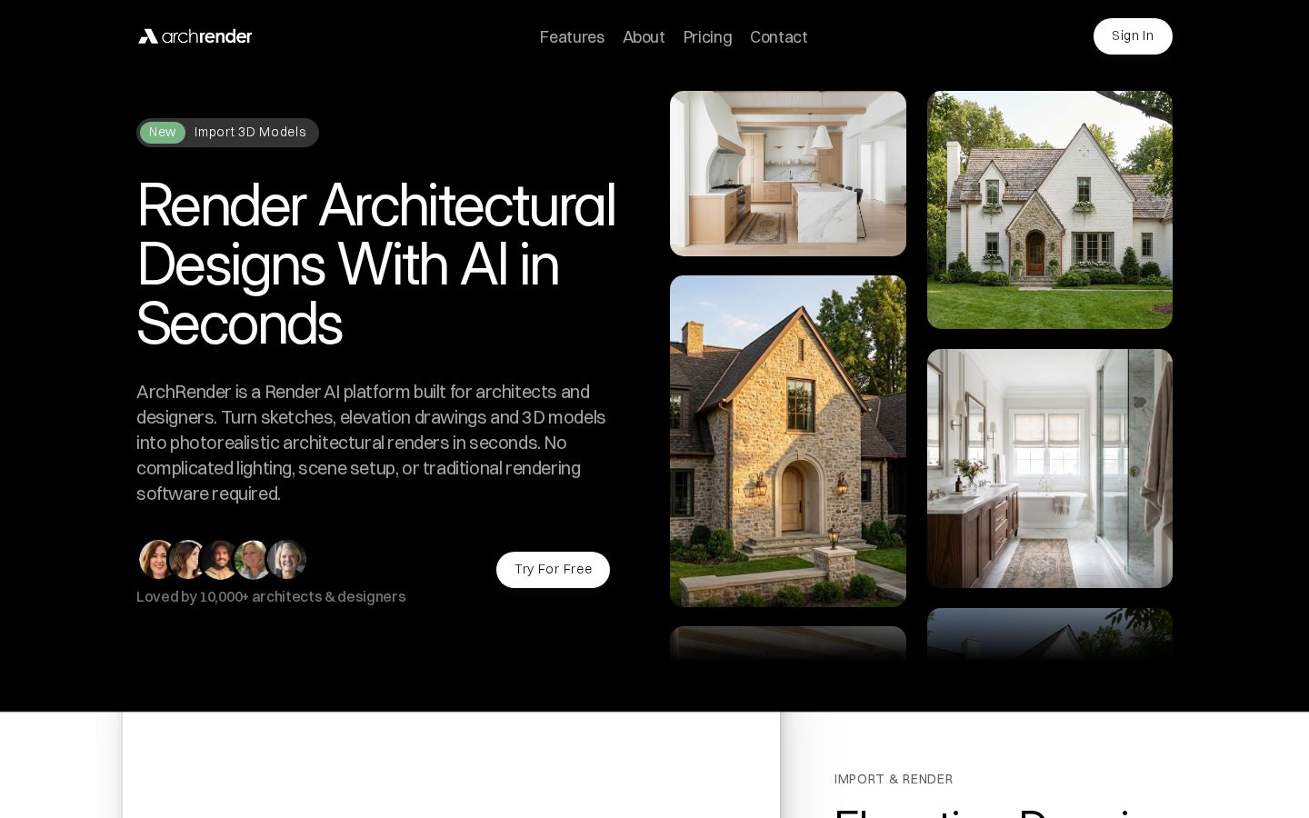 ArchRender Homepage