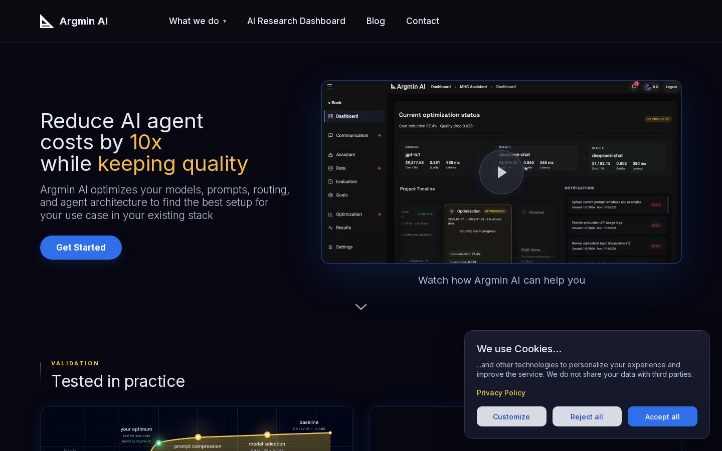 Argmin AI Homepage