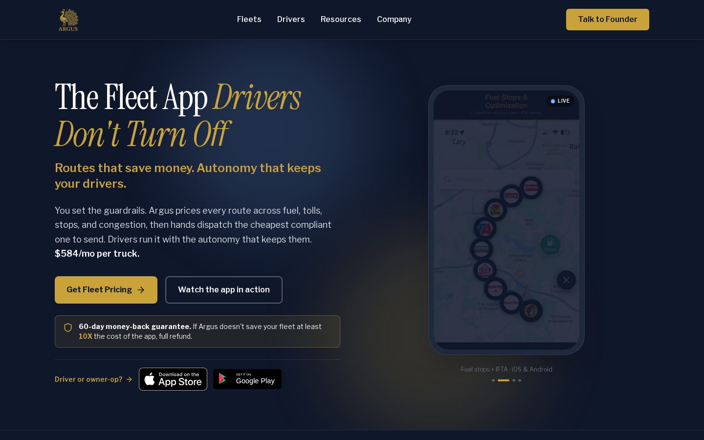 Argus AI Homepage