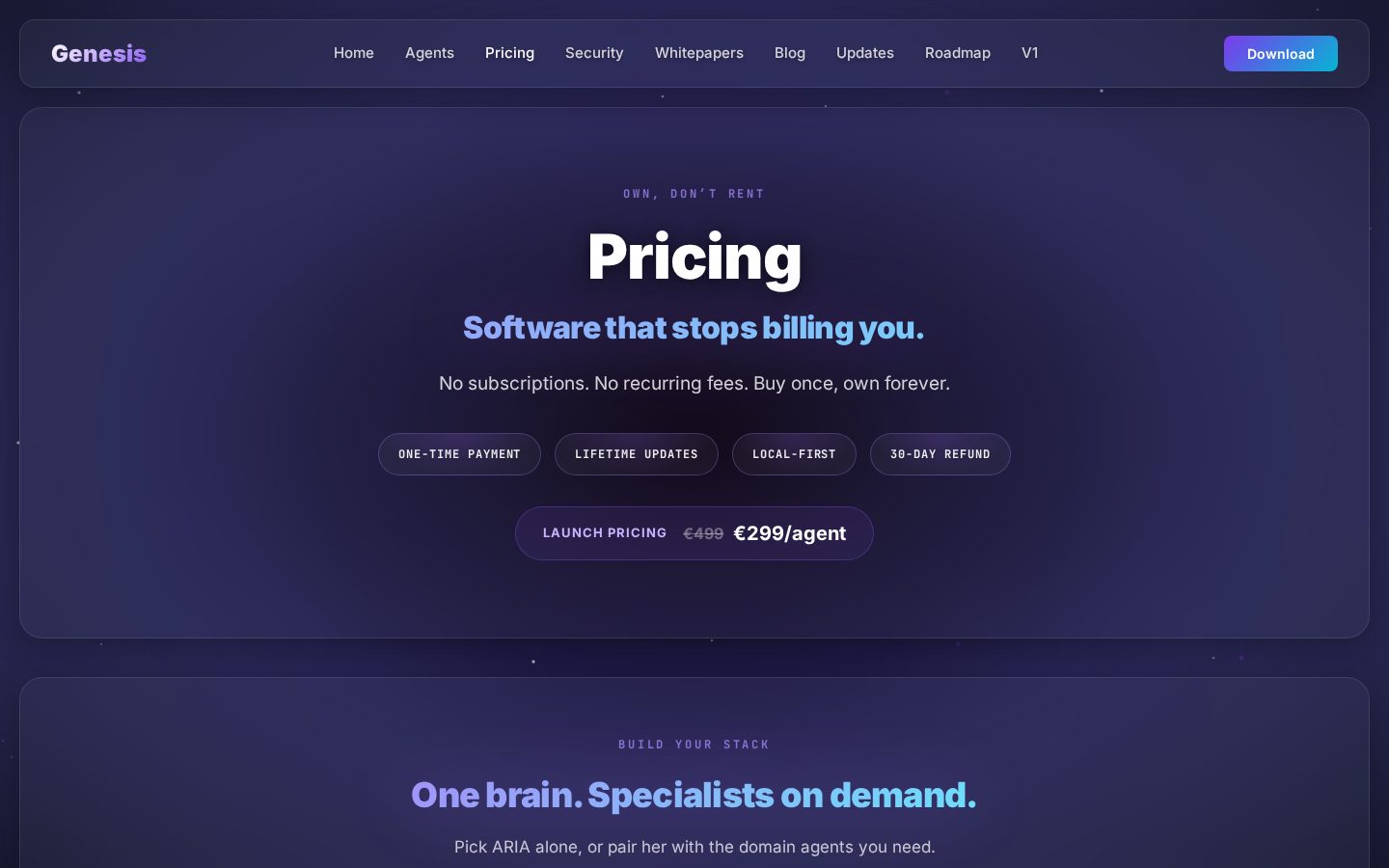 ARIA Pricing