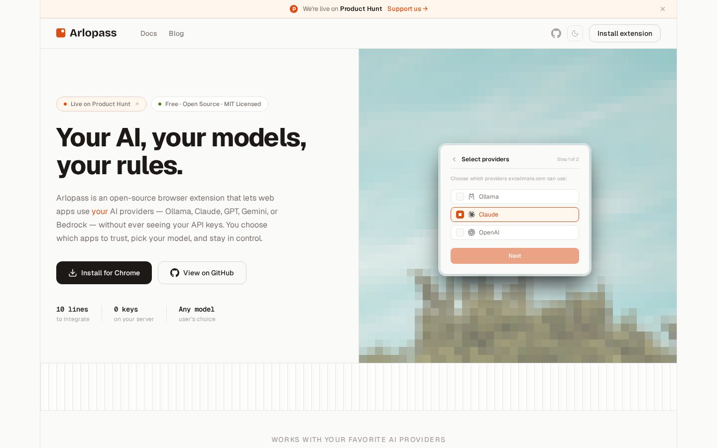 Arlopass Homepage