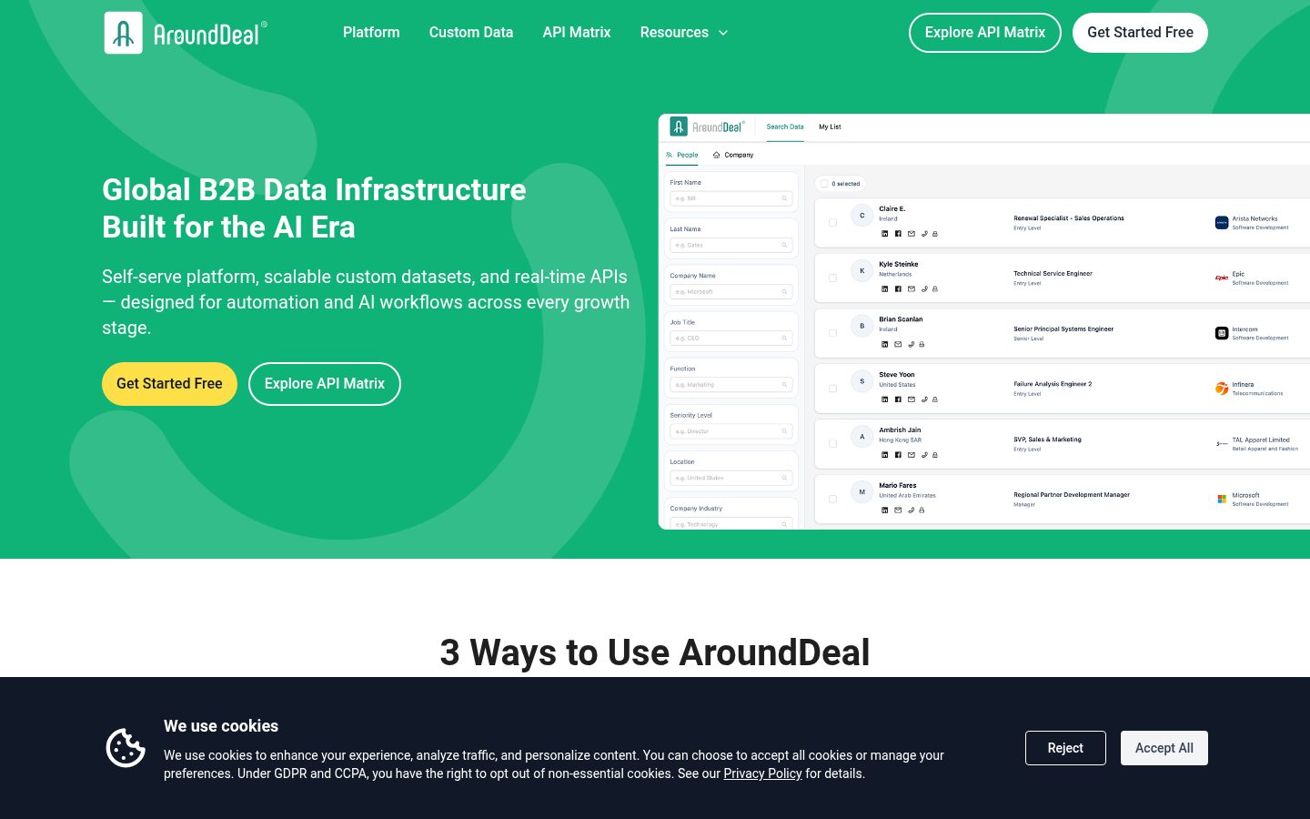 AroundDeal Homepage