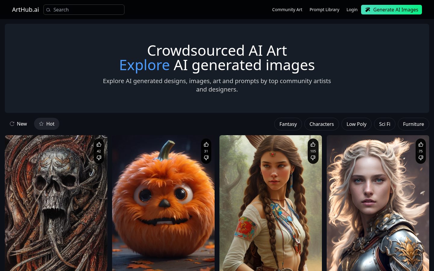 Arthub.ai Homepage