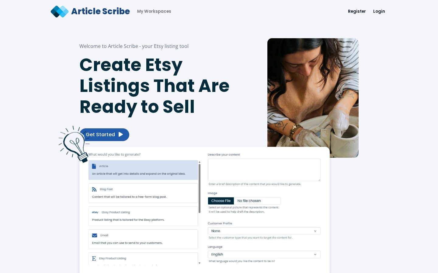 Article Scribe Homepage