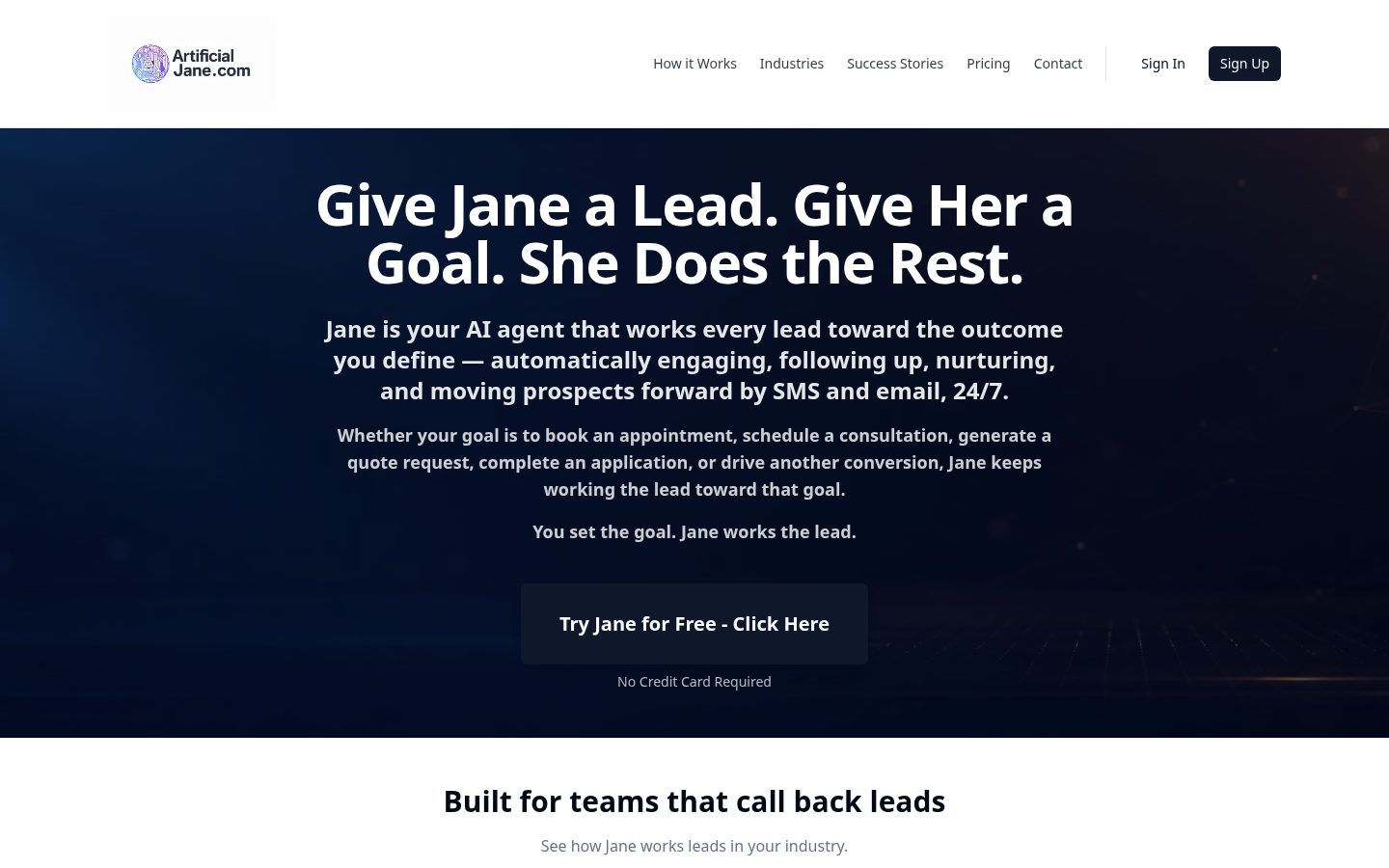 Artificial Jane Homepage