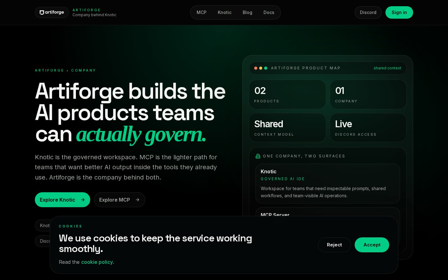 Artiforge Homepage