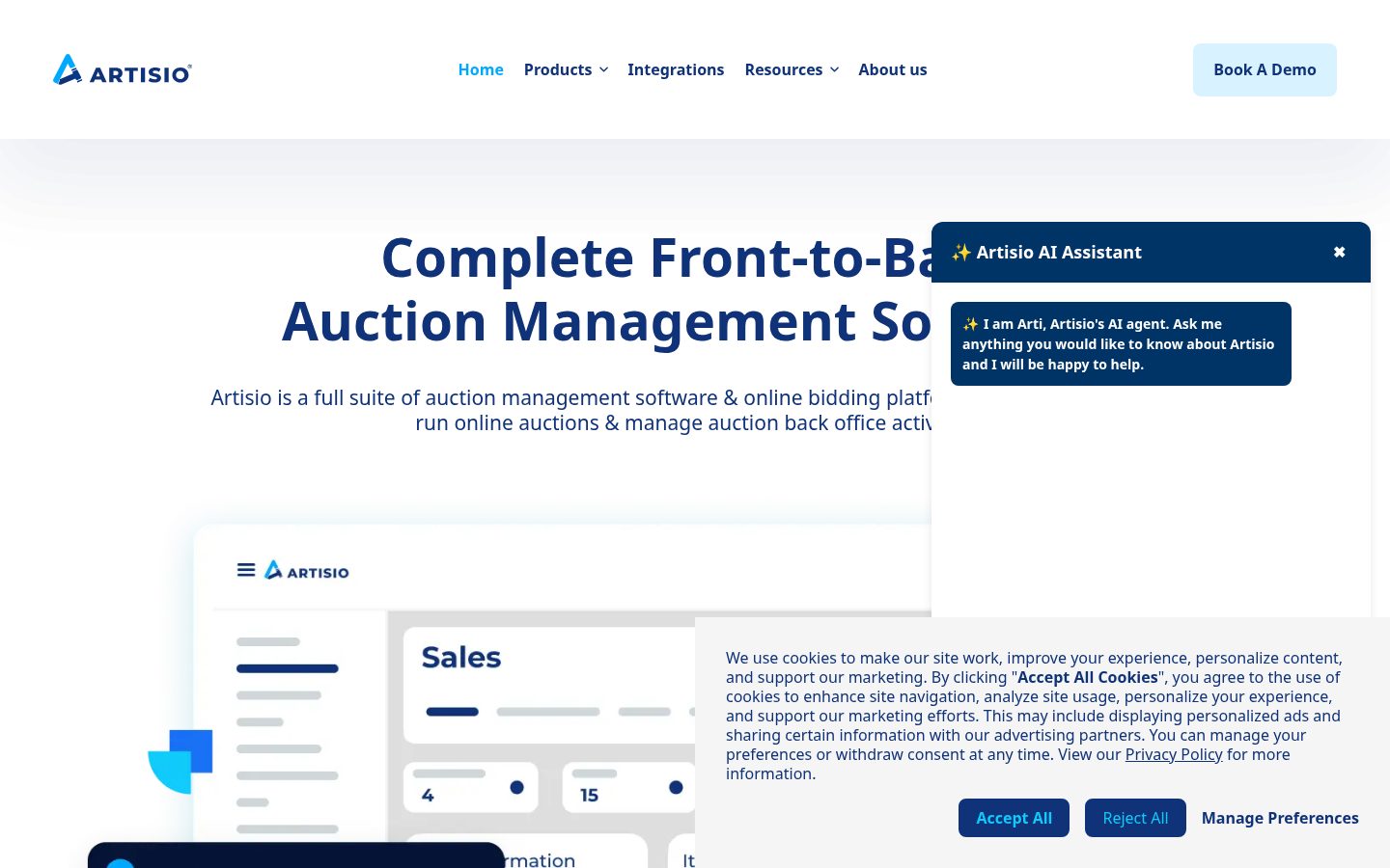 Artisio Homepage